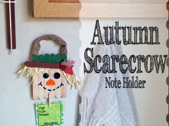 Autumn Scarecrow Note Holder