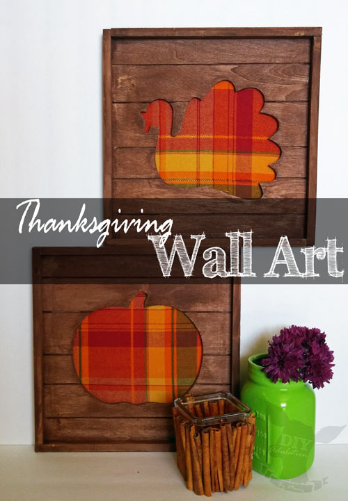 Create this plaid Thanksgiving pallet wall art in time to hang for your festivities without taking away from meal prep!