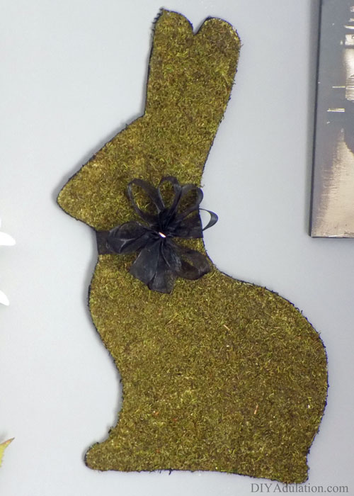Make this beautiful DIY moss bunny wall art for a fraction of what it would cost you in the store! It is the perfect addition to your Easter decor.