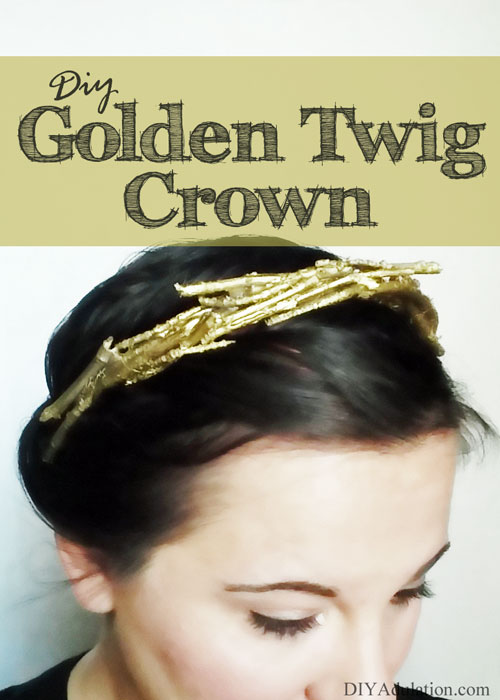 DIY Golden Twig Crown