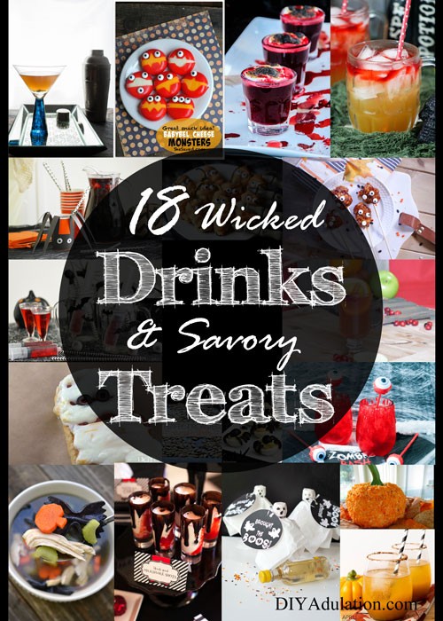 When you’re looking to throw the ultimate spooky fete you can’t serve just any old bag of chips. These 18 wicked drinks and savory treats are perfect!