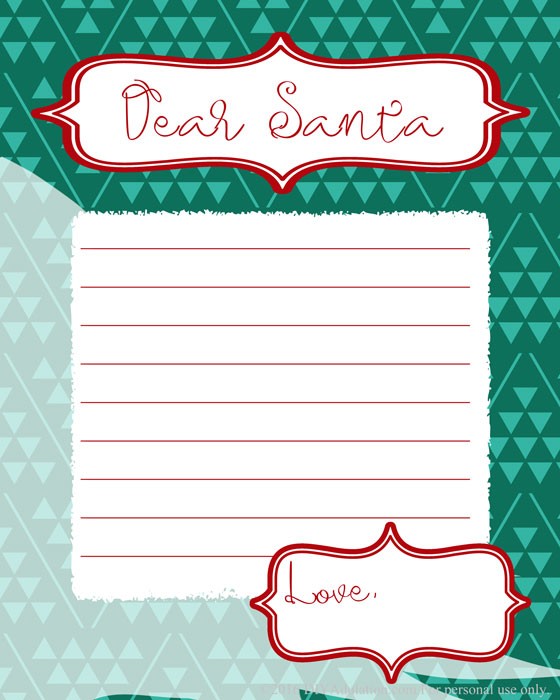 Start a fun and easy tradition this year with these free printable letters to Santa. Don't worry. There are options for big kids and non-writers!