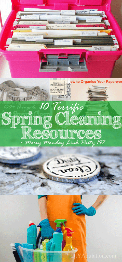 You can’t organize a messy home. When the spring cleaning bug hits this year embrace it with these 10 terrific spring cleaning resources!