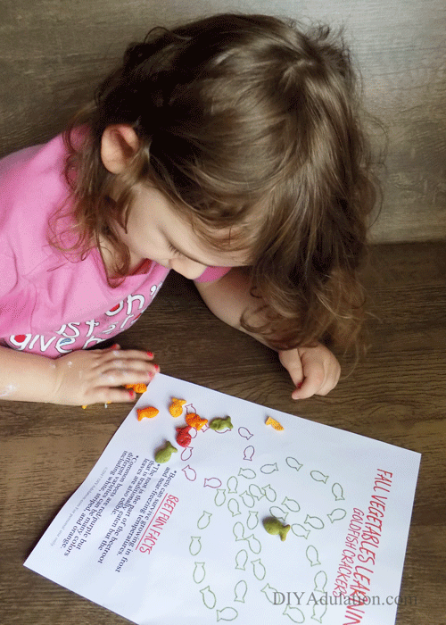 Get kids excited about their veggies with these free Fall Vegetable Learning Sheets. They'll infuse snack time with fun facts, sorting skills, & color fun. #ad