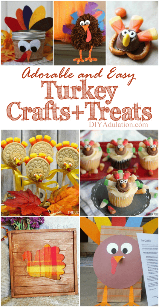 Did November creep up on you this year? These adorable and easy turkey crafts and treats are great projects to get your family in the Thanksgiving spirit!