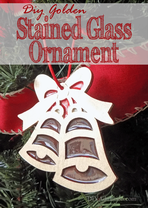 DIY Golden Stained Glass Ornament