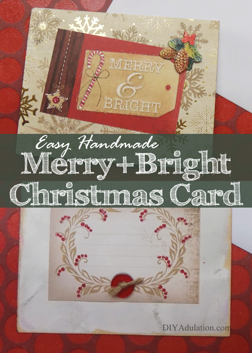 Easy Handmade Merry & Bright Christmas Card