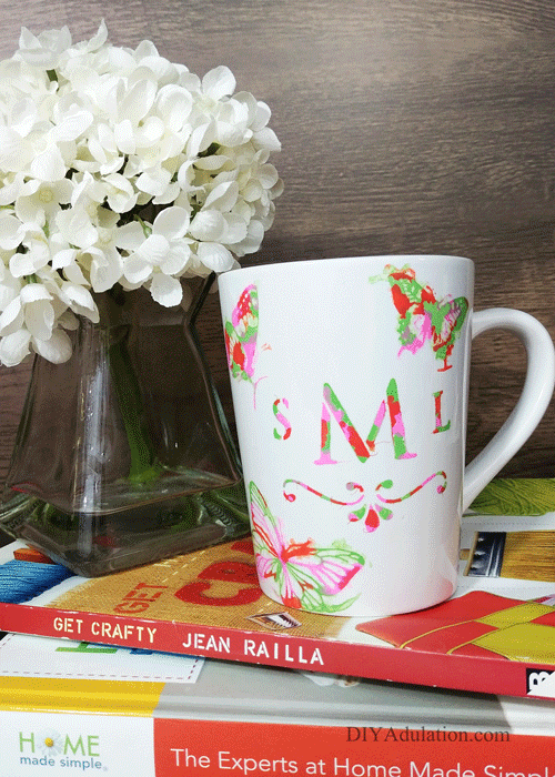 Find out how to make this DIY monogram stenciled Sharpie mug. It is seriously easy and can be customized to your style. Then check out the rest of the Pinterest Challenge Blog Hop!