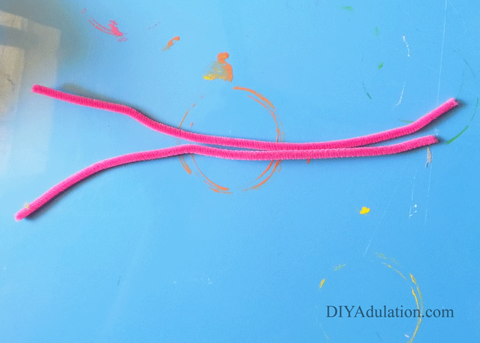 2 Pink Pipe Cleaners