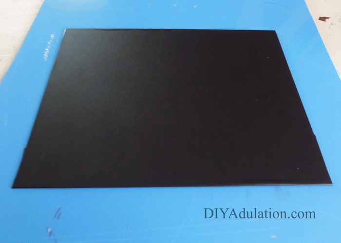 Glass Insert Covered in Chalkboard Contact Paper