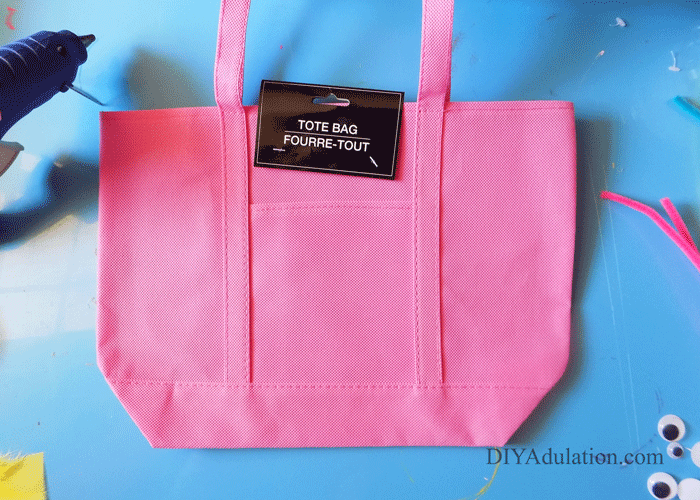 Pink Tote Bag with Tags
