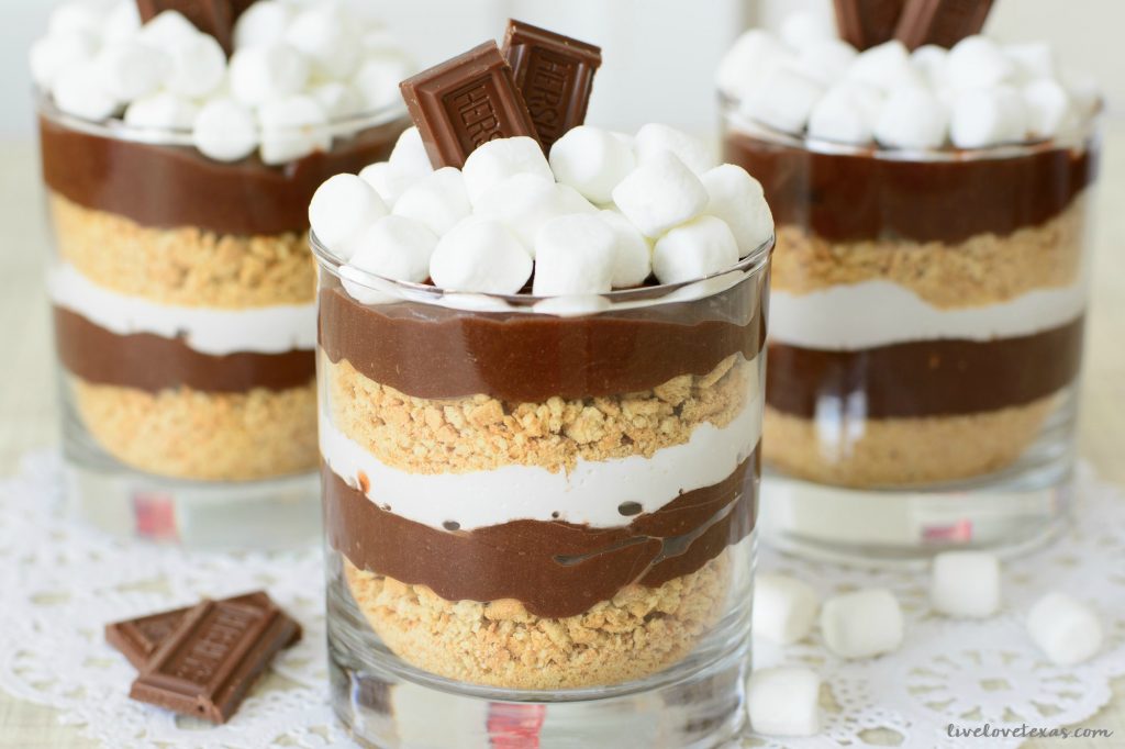 S'mores Parfaits in Glasses
