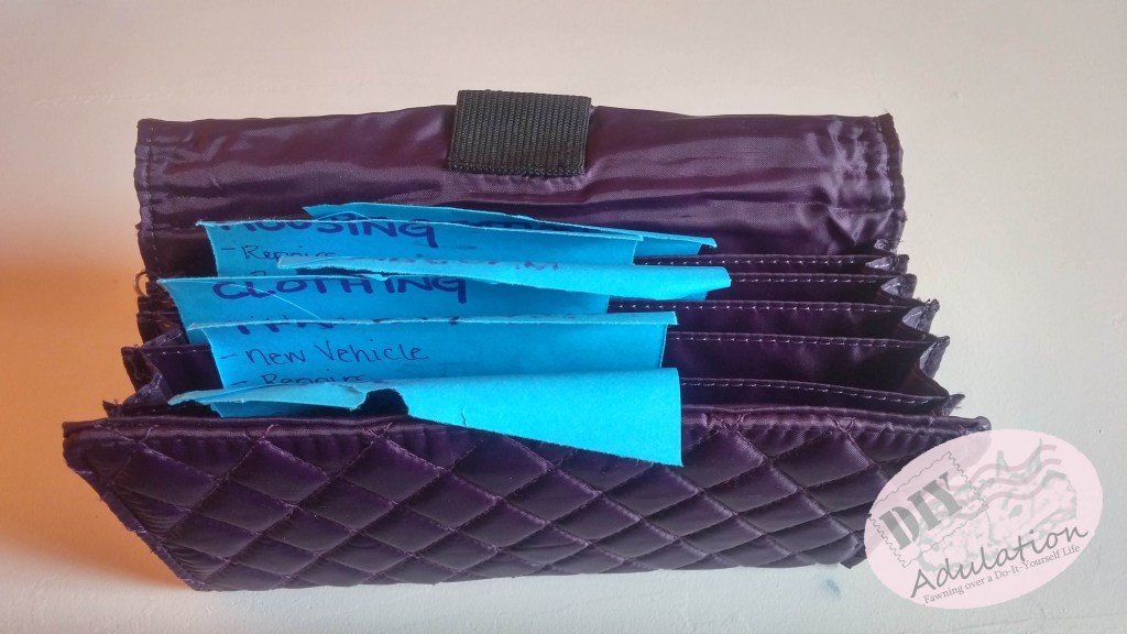 Blue Papers in Quilted Organizer