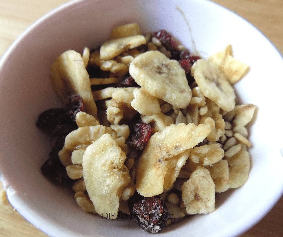 Close Up of Bowl of Trail Mix