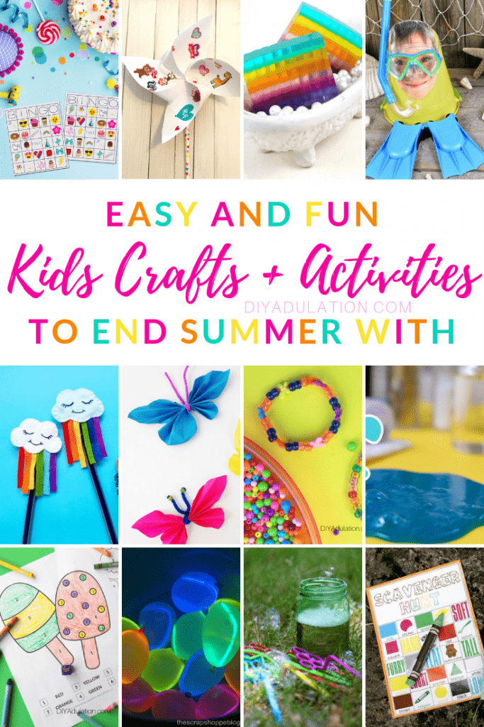 Easy Kids Crafts and Activities to End Summer With