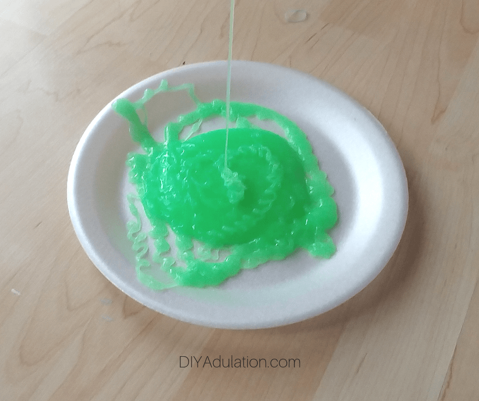 Green Slime on Paper Plate