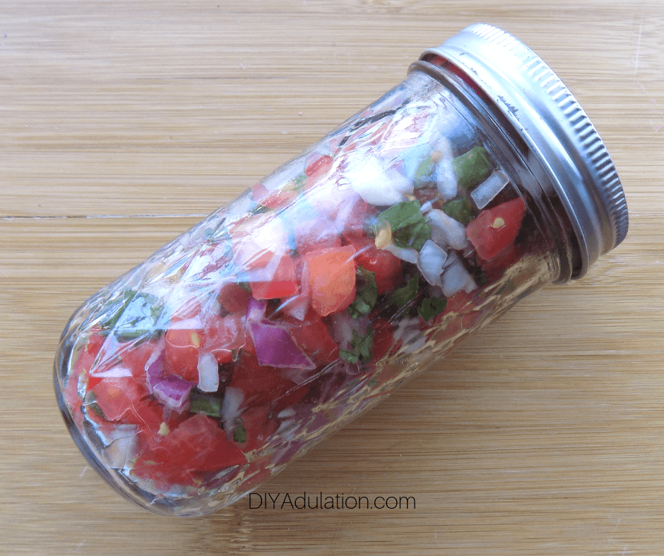 Jar of Fresh Salsa