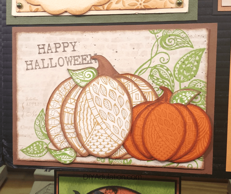 Layered Stamped Pumpkin Card