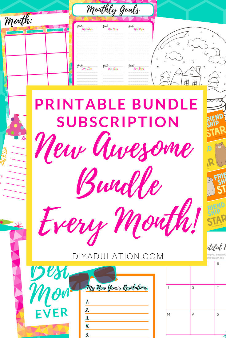 Get organized, make the holidays easier, and create fun projects with your kids with the Monthly Printable Bundle Subscription!