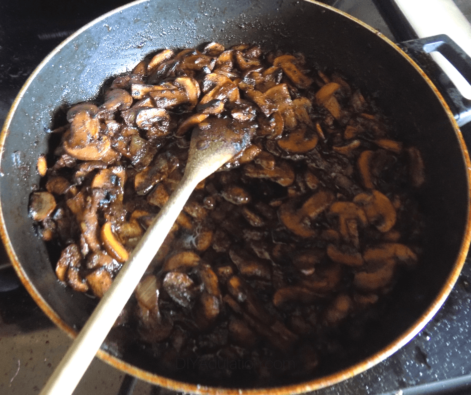 Sauteed Mushrooms in Pan