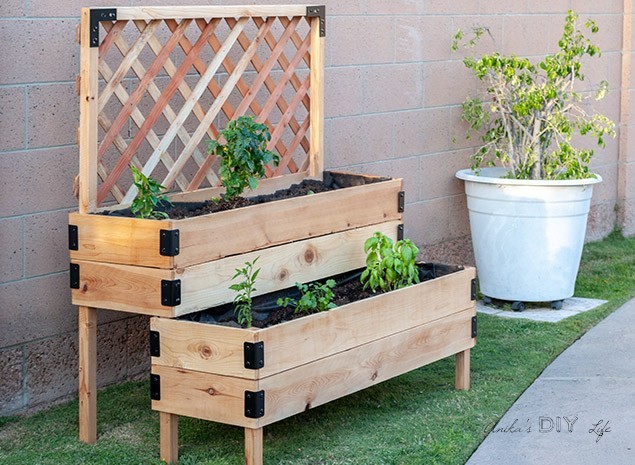 tiered raised garden bed