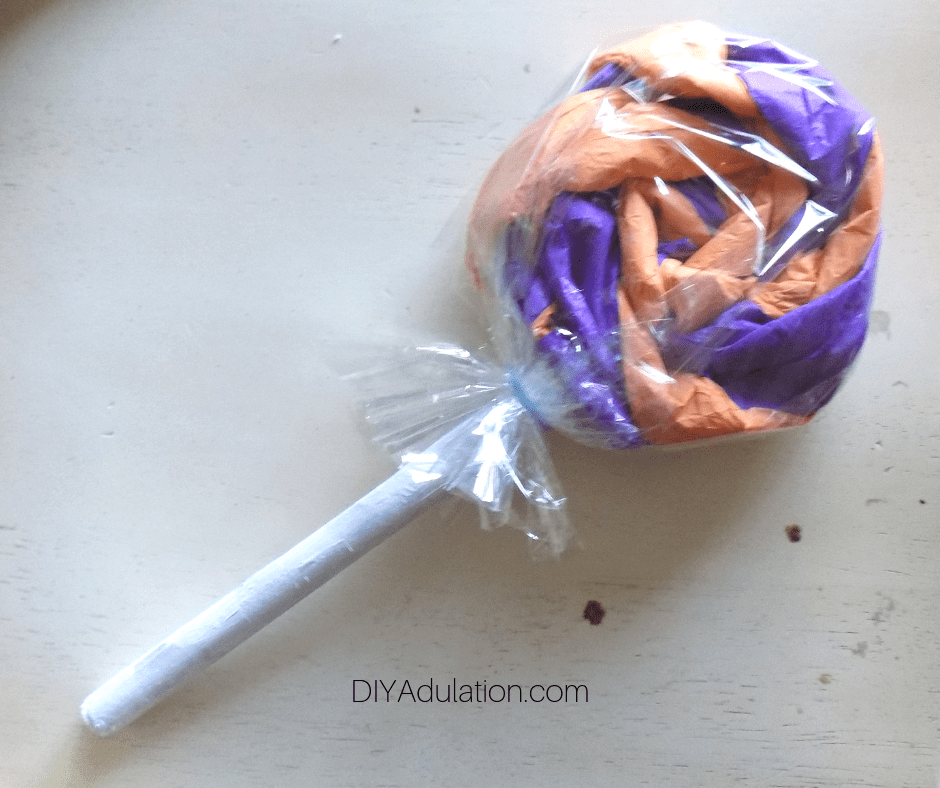 Cellophane Wrapped Tissue Paper Lollipop 2