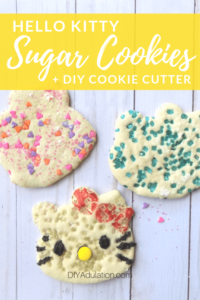 Hello Kitty Sugar Cookies with a DIY Cookie Cutter
