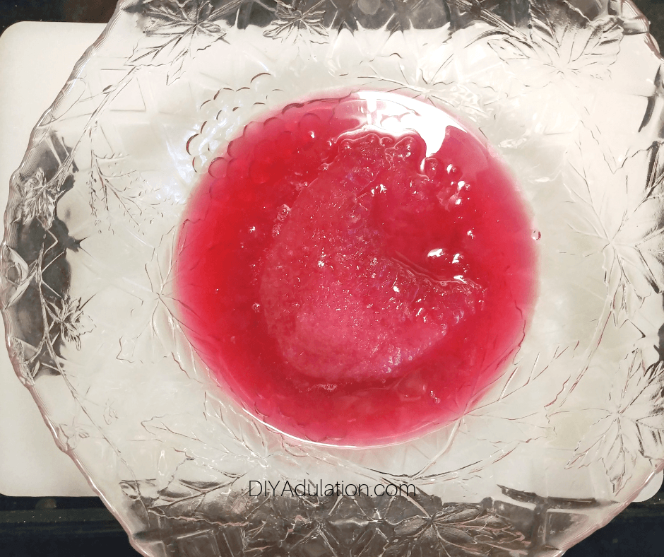 Red Liquid in Bottom of Punch Bowl