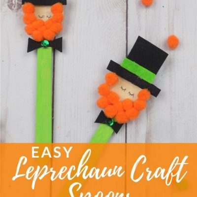 Adorable Leprechauns with text overlay - Easy Leprechaun Craft Spoons - DIY Adulation