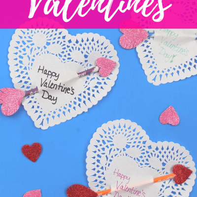 Heart Valentines with text overlay - Easy Heart Arrow Valentines - DIY Adulation